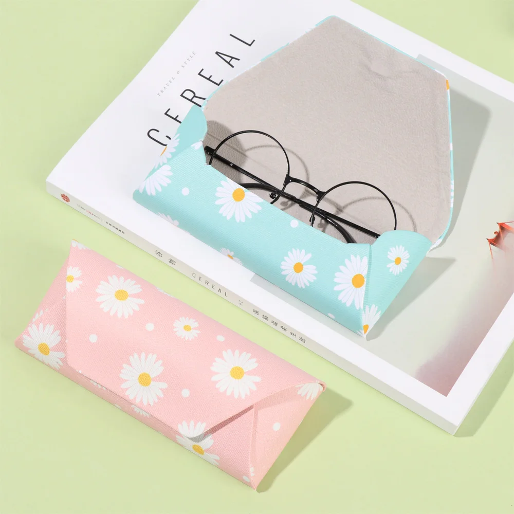 

Fashion Waterproof Eyewear Box Sunglasses Cover Case Women Men Portable Daisy Glasses Box Vintage Eyeglasses Case