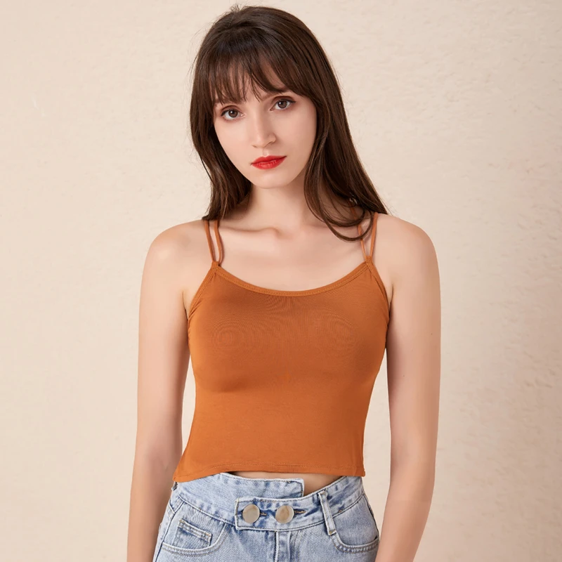 Летняя Новинка 2020 красивый жилет на бретельках с перекрещивающимися полосками