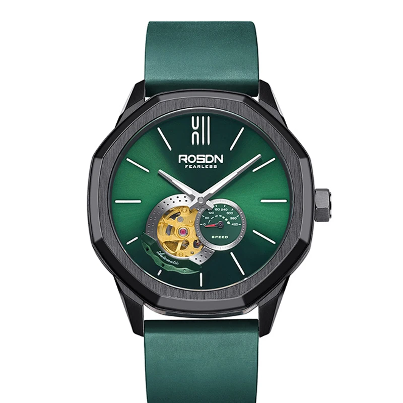 Luxury Brand ROSDN Men's Watches Japan MIYOTA 8N40 Automatic Mechanical Pocket Watch Man Sapphire Skeleton 50M Waterproof R2189