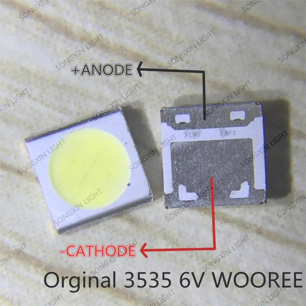 Светодиодная подсветка высокой мощности для WOOREE 500 шт. 2 Вт 6 в 3535 лм холодный белый