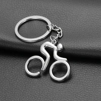 metal sporty man road bicycle figure keychain keyring trinket souvenirs creative for bike cycling lover biker
