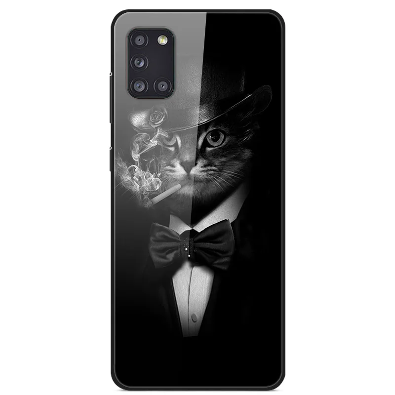 

Glass Case For Samsung Galaxy A31 Phone Case Phone Cover Phone Shell Back Bumper Series 3