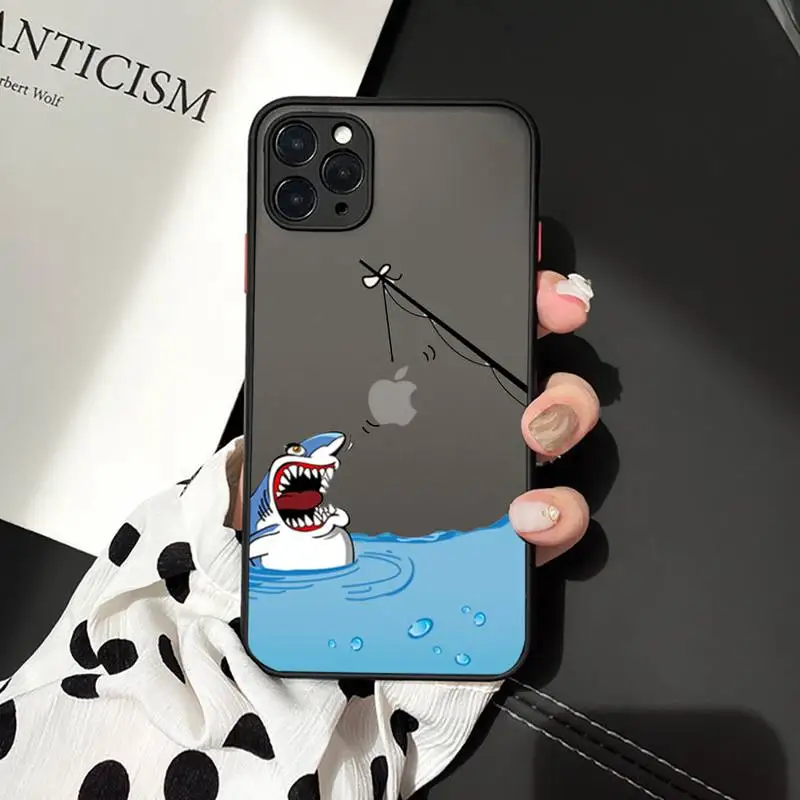 

Creative design animals Phone Case matte transparent For iphone 7 8 11 12 plus mini x xs xr pro max cover