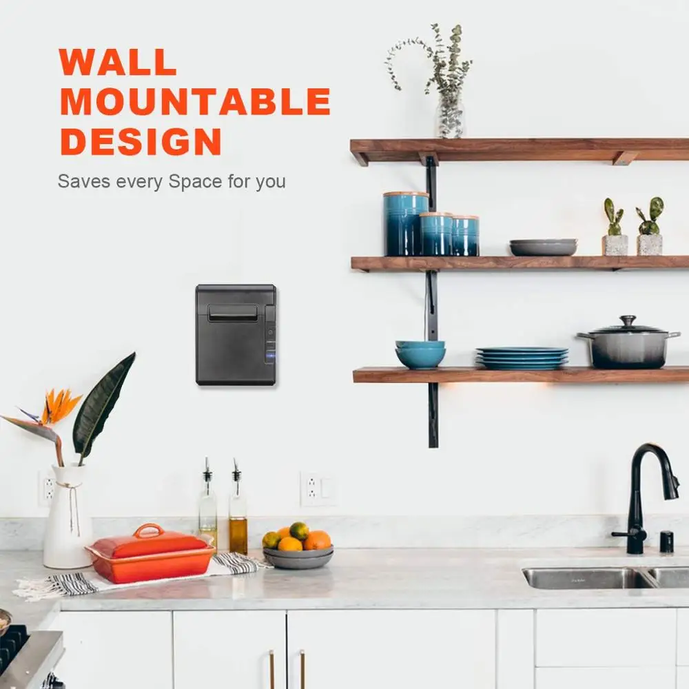 Термопринтер 80 мм для печати чеков POS-принтер Sup-порт Bluetooth USB Ethernet-порт кухни