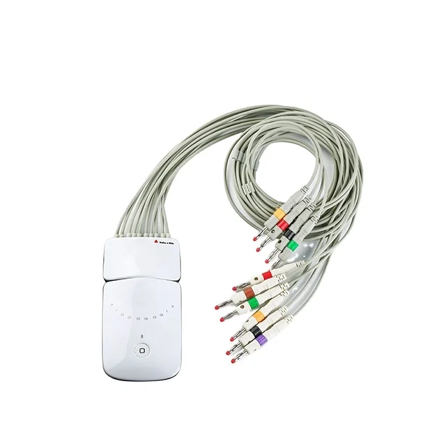 

CE portable wireless 12 leads colorful ecg machine for iOS