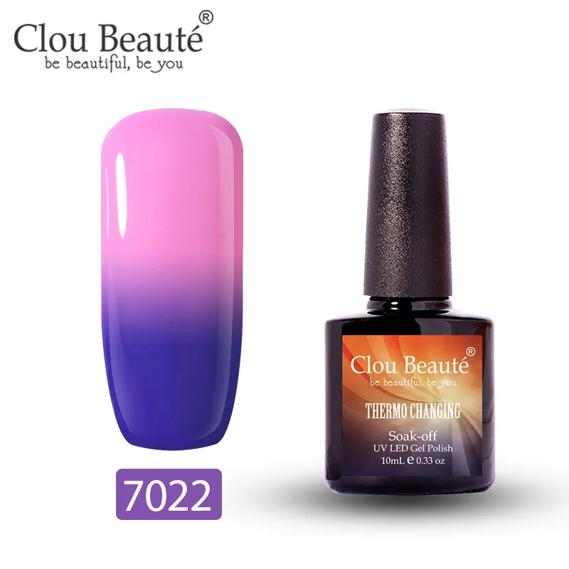 7022 Clou Beaute гель-лак, меняющий цвет в зависимости от температуры, гибридный УФ-лак для ногтей, стойкий, растворимый гель, 10 мл - Цвет: 7022
