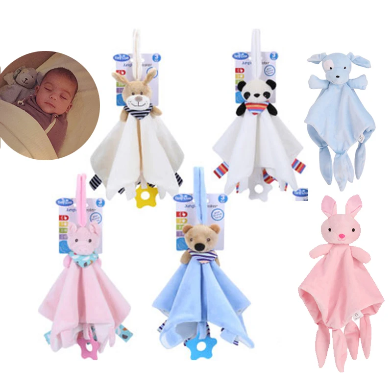 

Baby Plush Toys Soft Appease Towel Soothe Reassure Sleeping Animal Blankie Towel Educational Rattles Clam plush Bebes Toys Doll