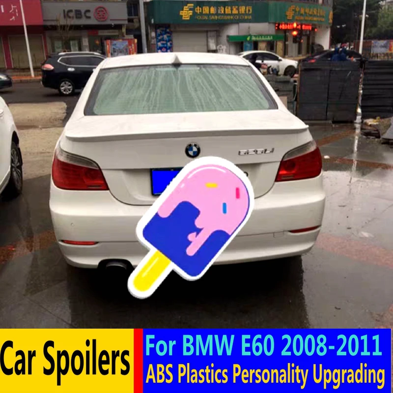 Спойлер для BMW E60 M5 520 525 535 спойлер 2005 2006 2007 2008 2009 2010 ABS праймер краски | Автомобили и