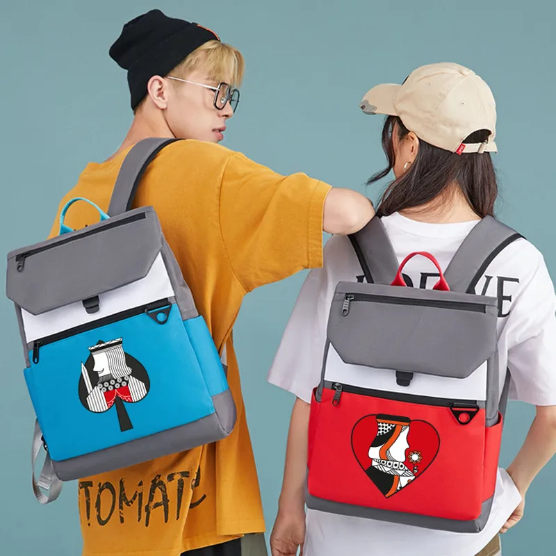 

Рюкзак King and Queen для пар, для мужчин и женщин, школьный ранец для подростков, дорожные сумки