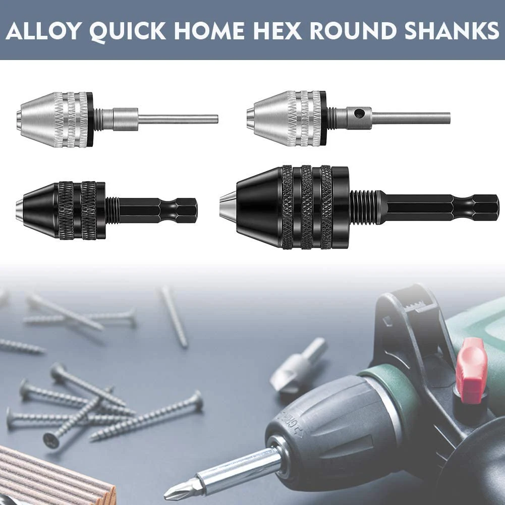 1Pcs 6.35mm Hex Shank Quick Change Keyless Drill Bit Chuck Adapter Converter Tool 0.3-8mm Bits Adapte | Инструменты