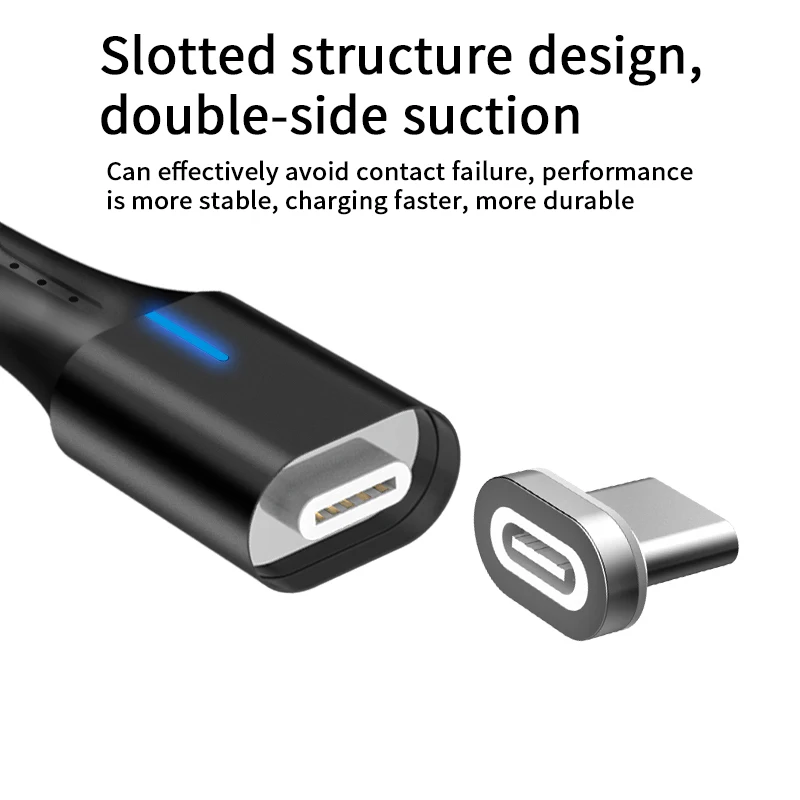 Магнитный usb кабель CatXaa 1 м Type c Micro USB 8 Pin магнитный для передачи данных 3A быстрая