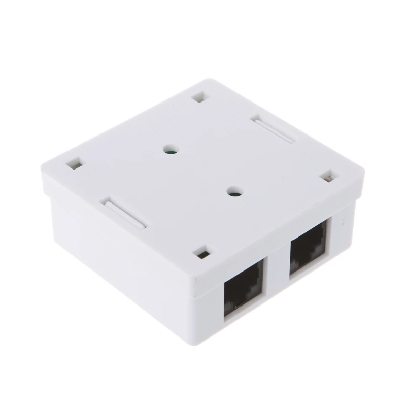 

RJ45 Junction Box CAT5e Network Connector 2 Port Desktop Extension Cable Box