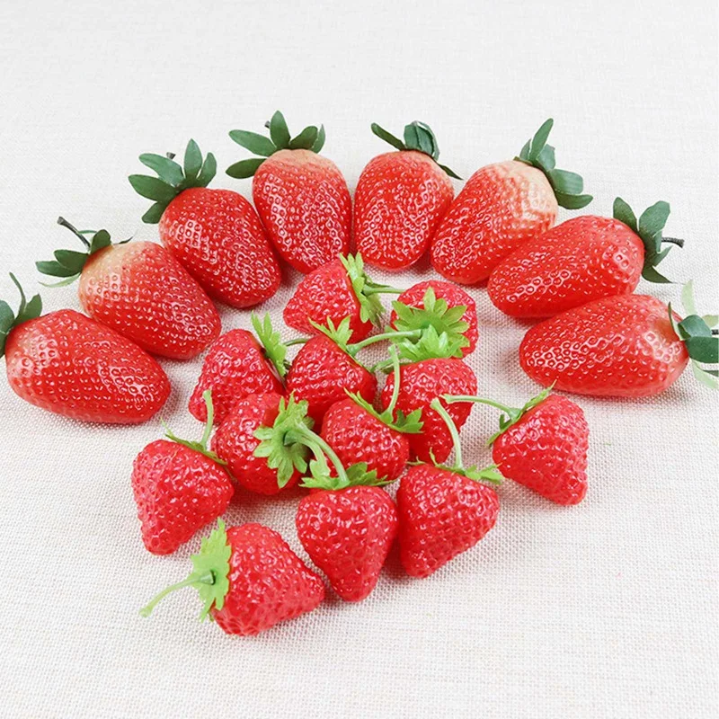 

20 шт., искусственные фрукты в виде клубники