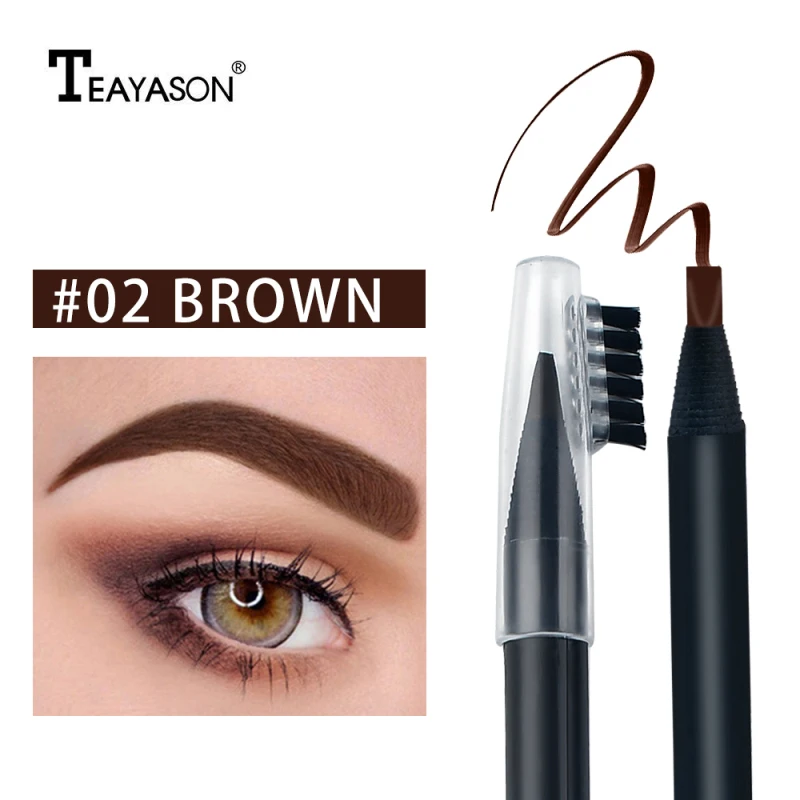 Rotating eyebrow pen Красота глазурованная водонепроницаемый быстро сухой стойкий крем для бровей 5 цветов профессиональный Перманентный гель для бровей оттенок макияж TSLM1 - Цвет: Rotating eyebrow pen