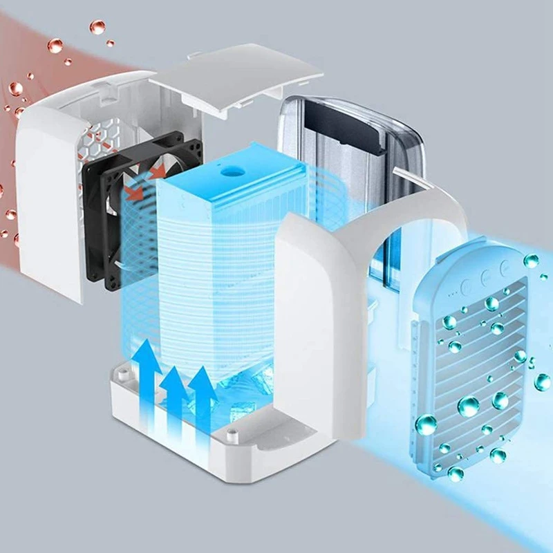 

Portable Air Conditioner, Mini Evaporative Air Conditioner, Air-Cooled Purifying Humidifier for Home Office Bedroom