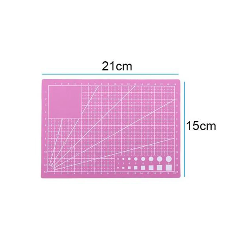 Pink A5/A3 ПВХ самовосhealing вающийся режущий коврик ткань кожа бумага ремесло DIY Инструменты двухсторонняя пластина дизайн Исцеление разделочная доска - Цвет: Pink