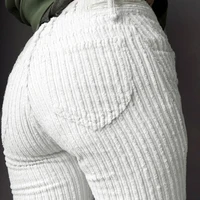 knitted cotton straight pants women fashion casual high waist streetwear autumn winter solid sexy trousers