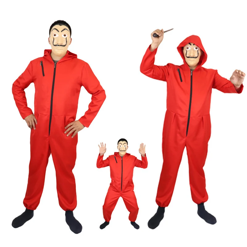 Фильм Косплей на Хеллоуин Костюм la casa de papel детская Сальвадор Дали маскарадный