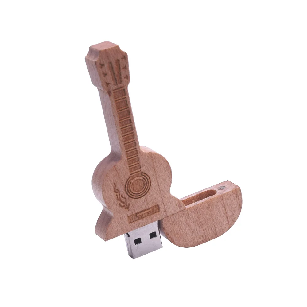 USB флеш накопитель деревянный в форме гитары 3 0/128 ГБ 64/16/32/8 ГБ|USB флэш-накопители| |