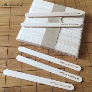 Laser Engraved Wooden Popsicle Sticks First Birthday Baby Baptism Party Event Favors Wood Ice Cream Lollipop Sticks 10 item image