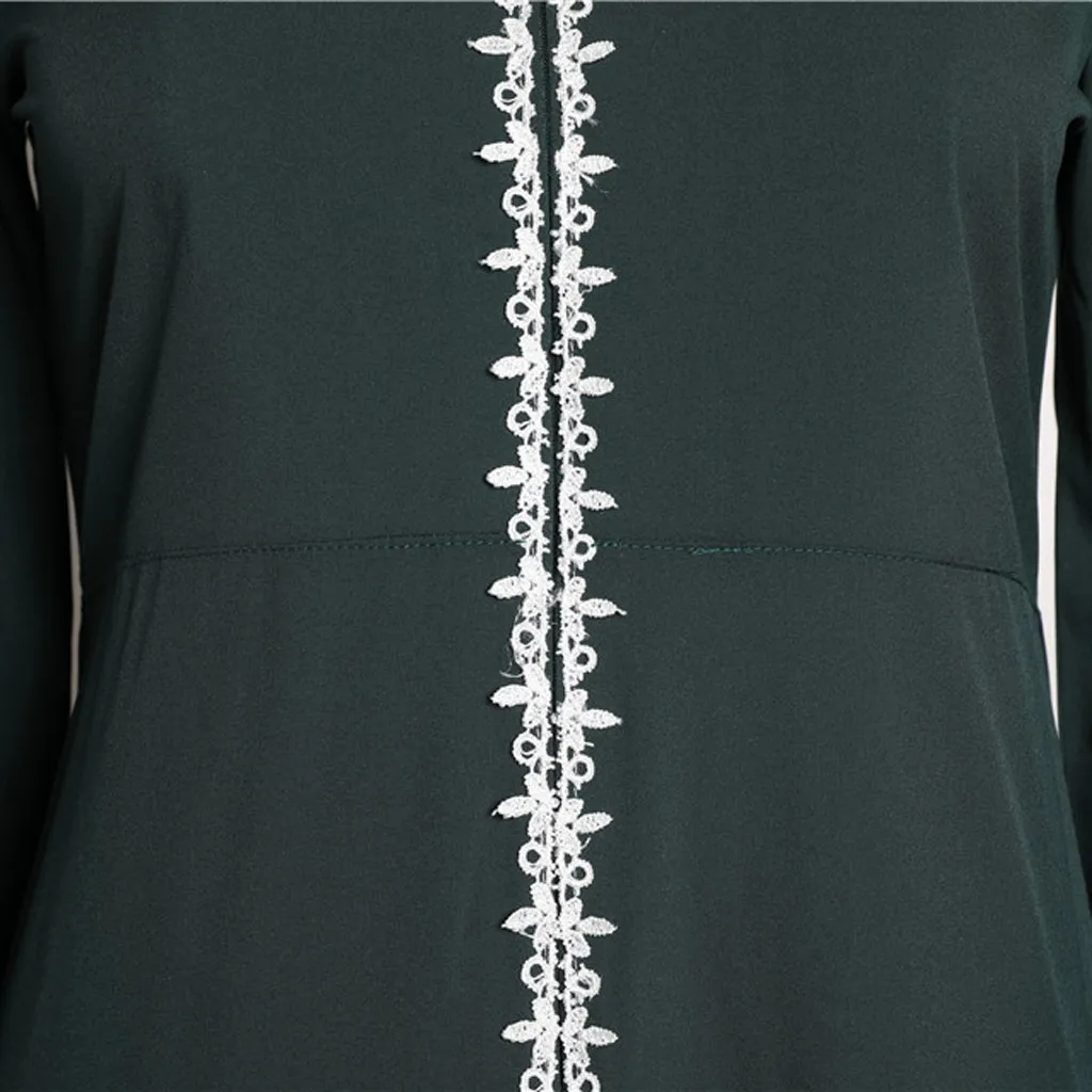 Женское мусульманское Макси Платье с принтом абайя джилбаба кафтан арабское