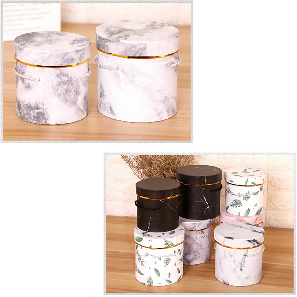 Объятия ведро круглый цветок бумажная коробка с крышкой флорист подарок конфеты