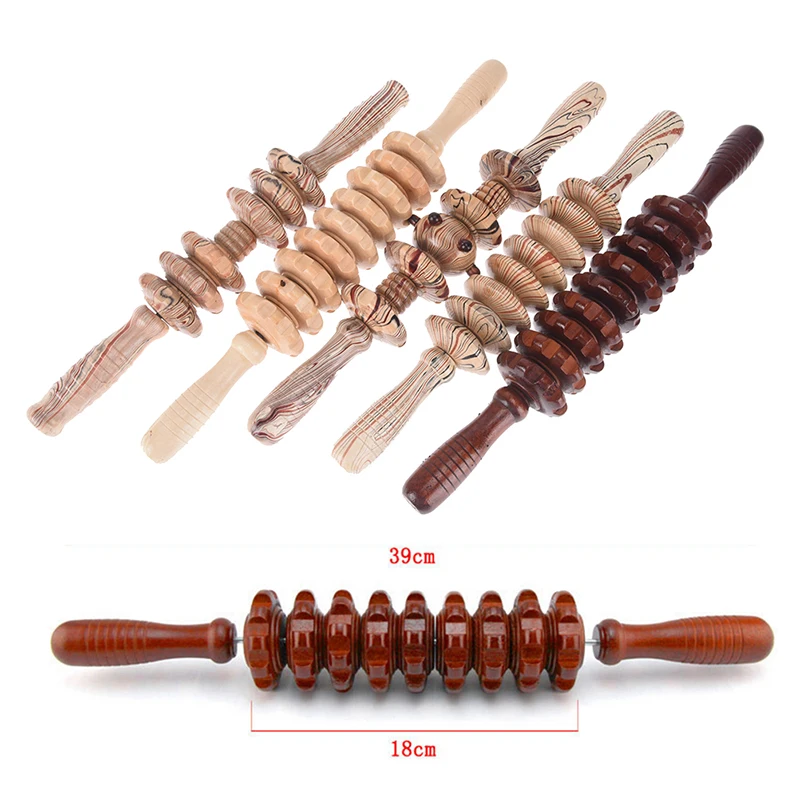 

Деревянная роликовая палочка триггер точка Восстановления Инструмент глубокий Релакс шестерни Массажная палка деревянная роликовая палк...