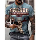 Летняя популярная Ретро футболка Castrol с коротким рукавом мужская футболка с 3D принтом этнический Алфавит Харадзюку модная мужская футболка с воротником t