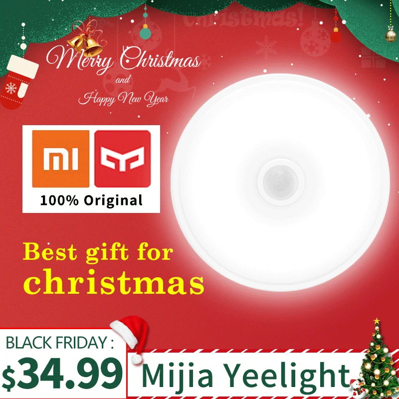Потолочный Мини светильник Xiaomi Mijia Yeelight датчик движения человеческого тела