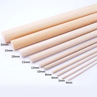 multi size round shaped wood sticks strips diy polished modeling materials supplies