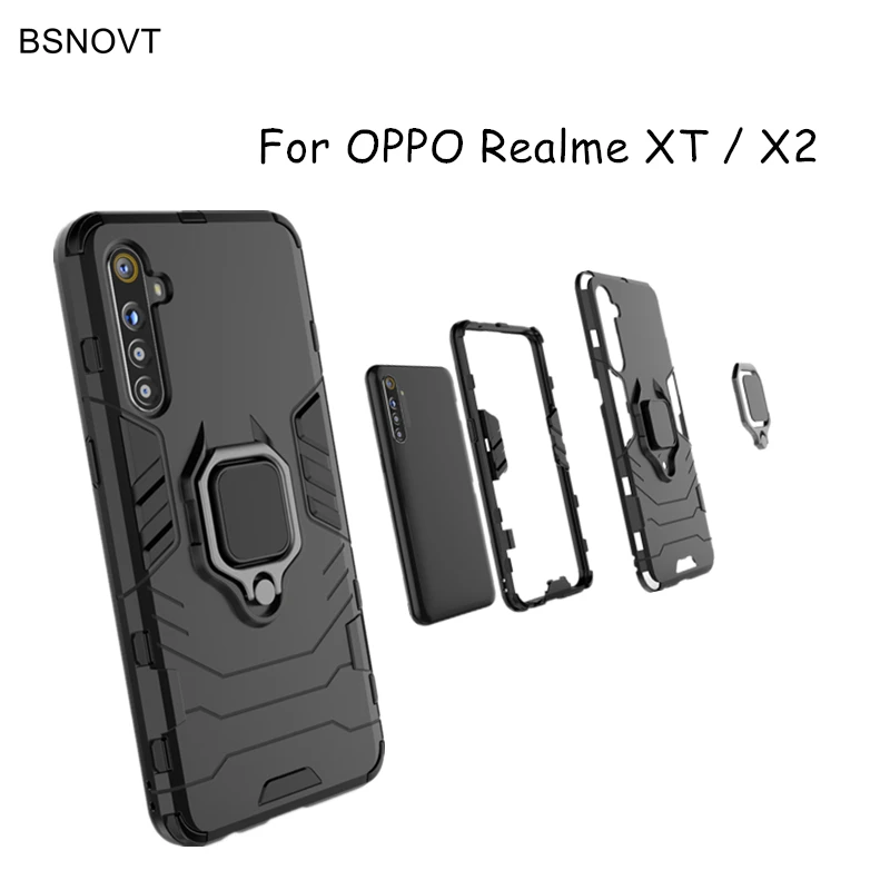 Чехол с кольцом держателем для OPPO Realme 6 XT X2 C3 X50 5 Pro противоударный чехол бампер