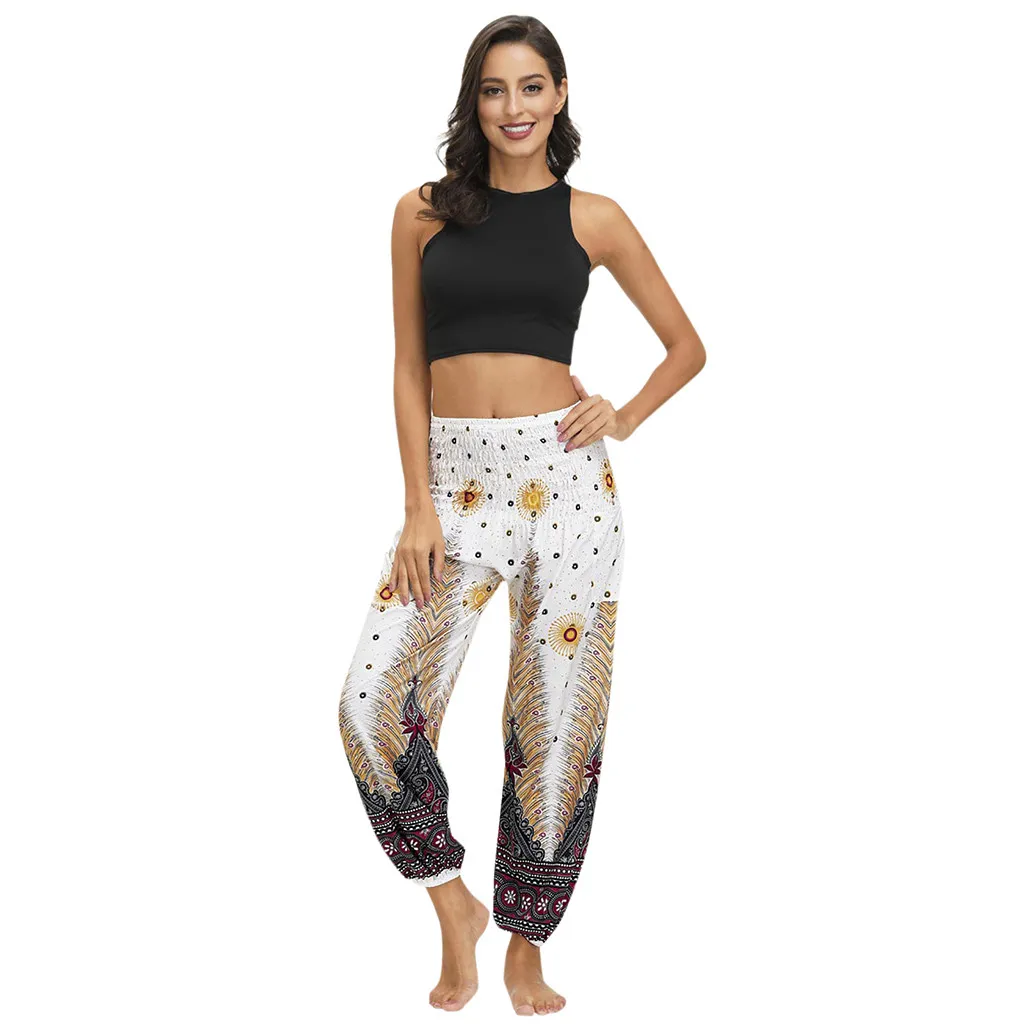 Штаны для йоги мужчин и женщин повседневные богемные свободные штаны