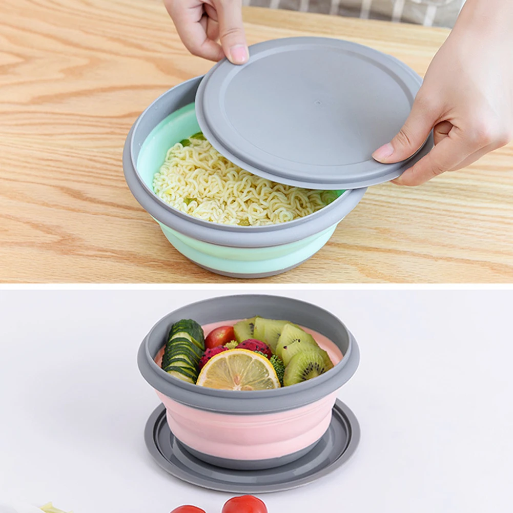

Camping Utensils 3pcs/set Folding Bowl Outdoor Tableware Sets Lunch Box Portable Picnics Bowl Outdoor Hiking Bowl