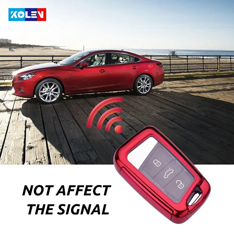 

Plating Soft TPU+PC Car Remote Key Cover Case For Volkswagen VW 2016 2017 Passat B8 Skoda Superb A7 CC B7 B8 Car Smart Key Shell