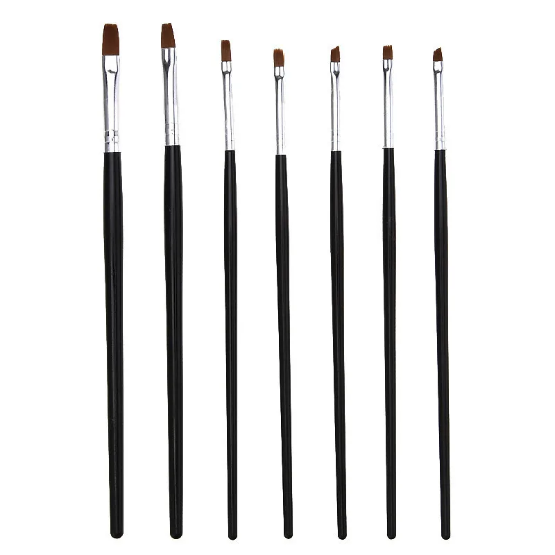 7 размеров для рисования Рисование кисть ручка резьбы акриловые бусины УФ гель