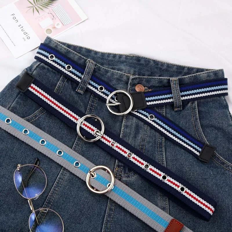 Уникальный Красочный холщовый ремень MINGLILONG для женщин влюбленных пар 3 см джинсы