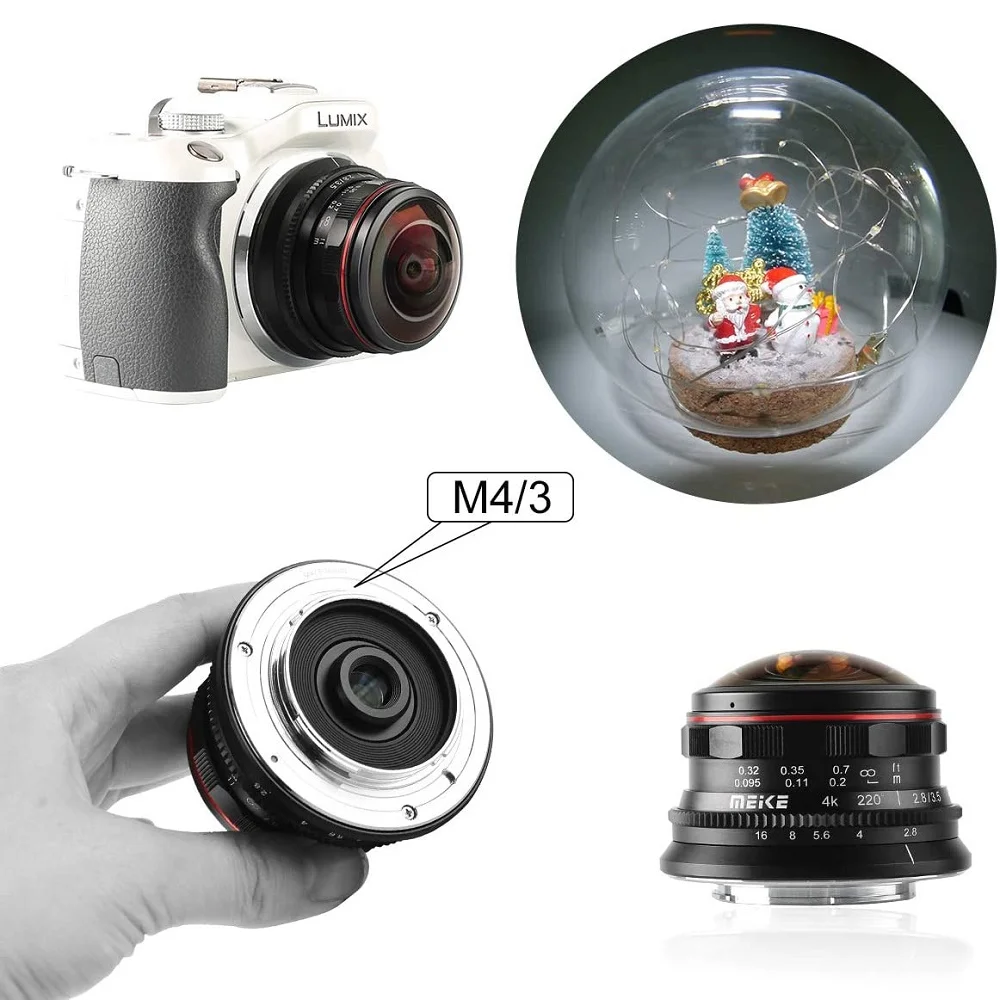 Meike 3 5 мм f2.8 производитель широкоугольный объектив рыбий глаз для Olympus Panasonic Lumix MFT