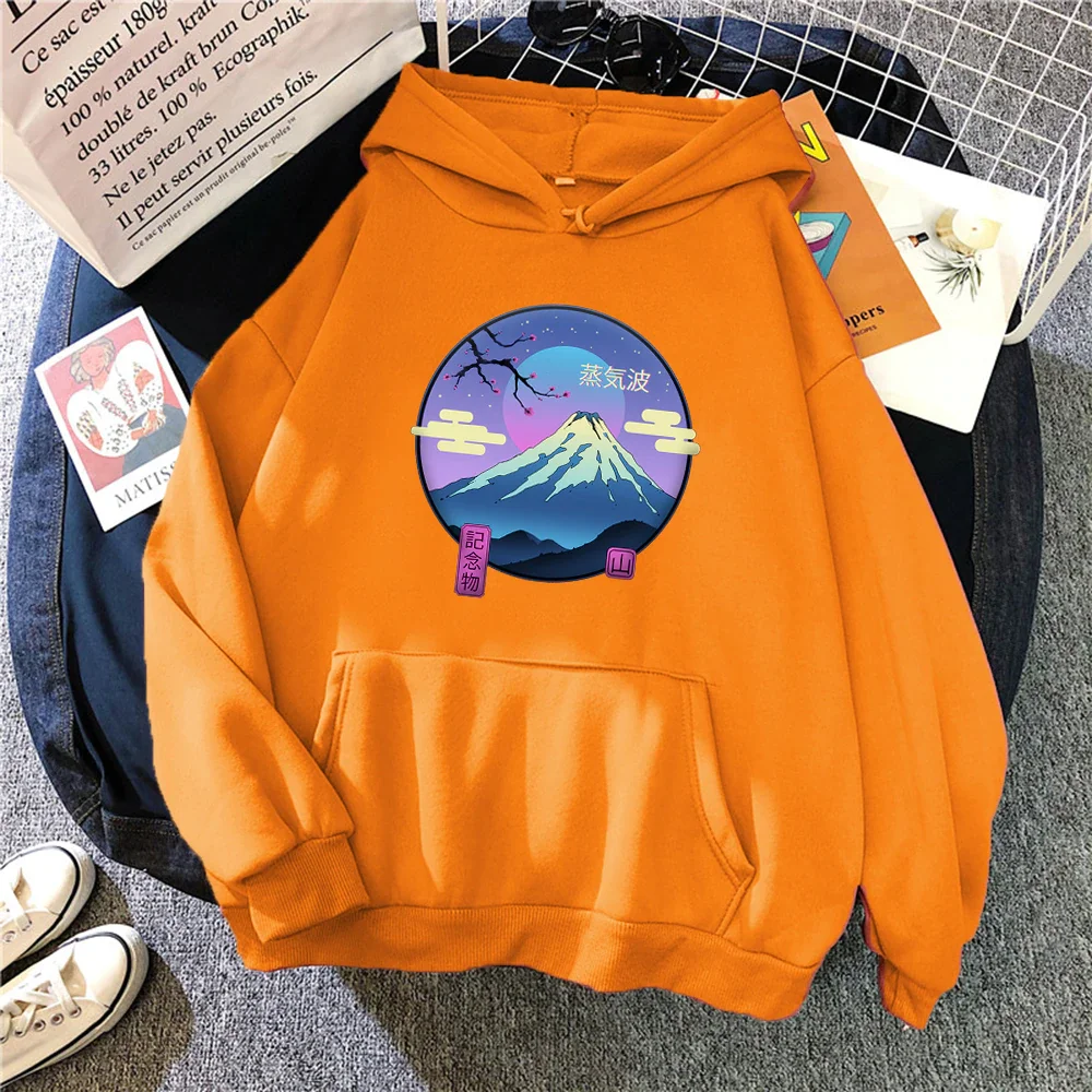 

Mount Pattern Hoodies Man Pullover Warm Harajuku Japan Landscape Hoody For Men Street Fashion Punk Mens Hooded Sweatshirt