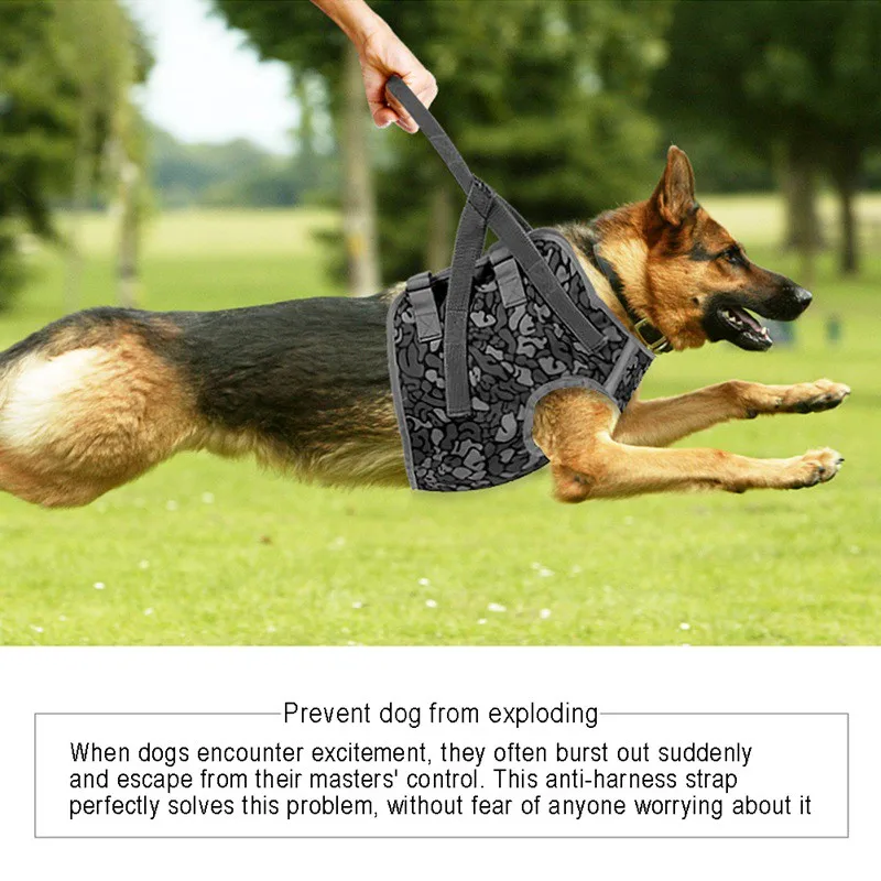 

Высококачественная прочная Взрывозащищенная нагрудная шлейка для домашних животных средний и большой жилет для собак Светоотражающая пол...