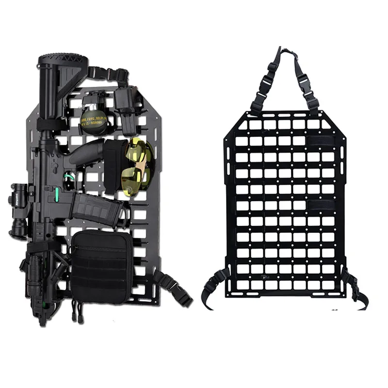 Tactical Seatback Equipment Car Backseat Organizer Molle Vehicle Seat Back Cover PP Board Insert Panel Paintball Hunting Gear