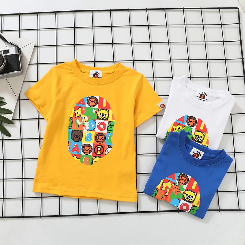 

Kids Boy Girls Cartoon Animal Zoo Pattern Printed Summer Short Shirts Tops Tee Hip Hop Style Clothes