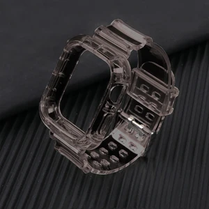 casestrap for apple watch band 44mm 40mm 42mm38mm accessories soft silicone transparent bracelet iwatch series 5 4 3 6 se free global shipping