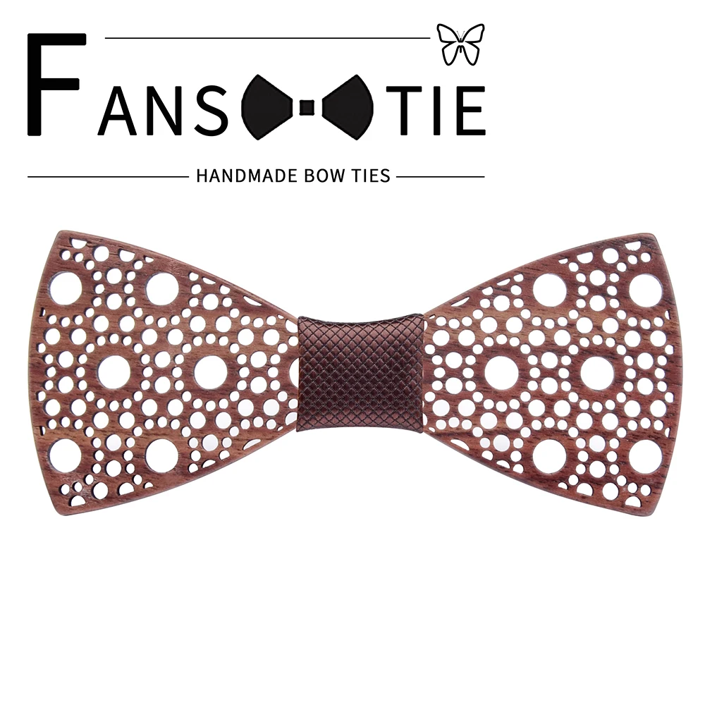 Новинка тонкий 100% деревянный галстук бабочка в горошек пустотелые галстуки на