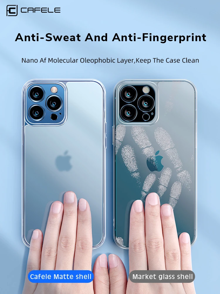 Чехол Cafele для сотового телефона iPhone 13 12 Pro Max чехол смартфона из твердого стекла