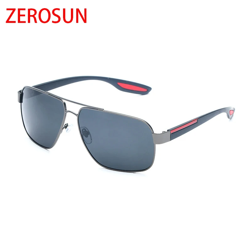 Солнцезащитные очки Мужские Zerosun, Поляризованные, с защитой UV400, винтажные, черные, для вождения от AliExpress WW