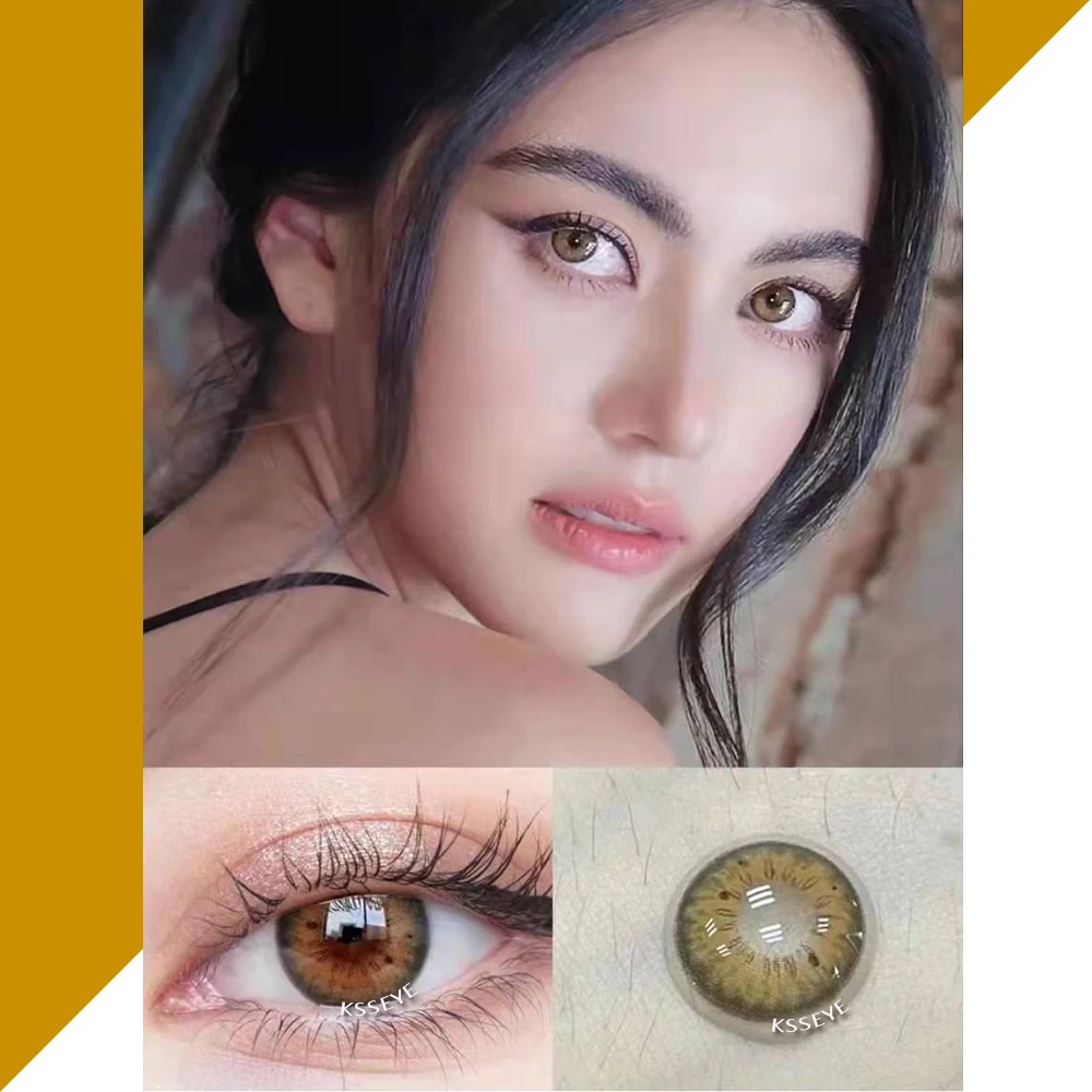 

KSSEYE 2021 мягкая цветная Крышка для контактных линз глубокие глаза красивый макияж для школьников Свадебные маскарадные