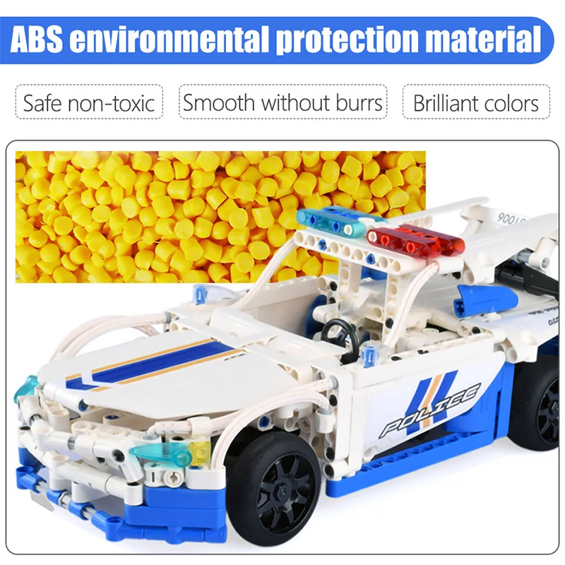 

Cada 430PCS City Police RC Car Model Building Blocks high-tech City Police Radio Control Patrol Wagon Vehicle Toys For Kids