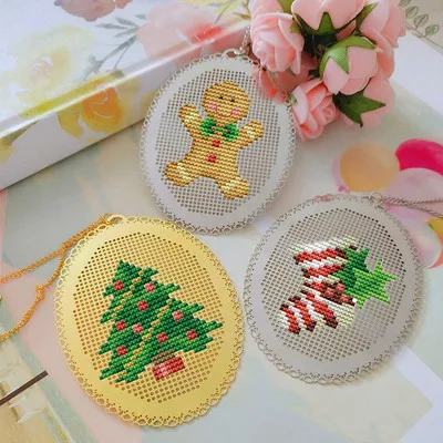 M Christmas tree gifts Craft Stitch Cross Bookmark Needlework Embroidery Crafts Counted Cross-Stitching | Дом и сад