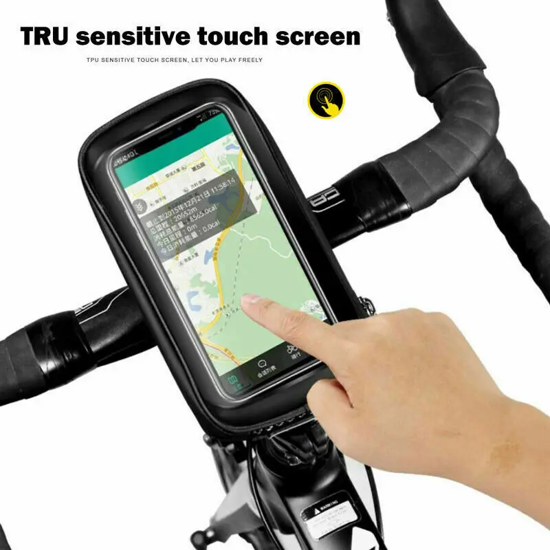 

Bike Front Bag Pouch Cycling Water Resistant Bike Phone Holder Touch Screen Bicycle Bag Stem Mount Accessories Travel Bags /BY