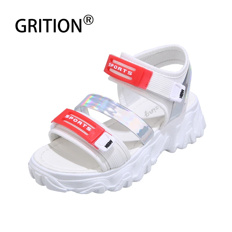 GRITION/женские сандалии на толстой подошве увеличивающие рост Пикантные летние